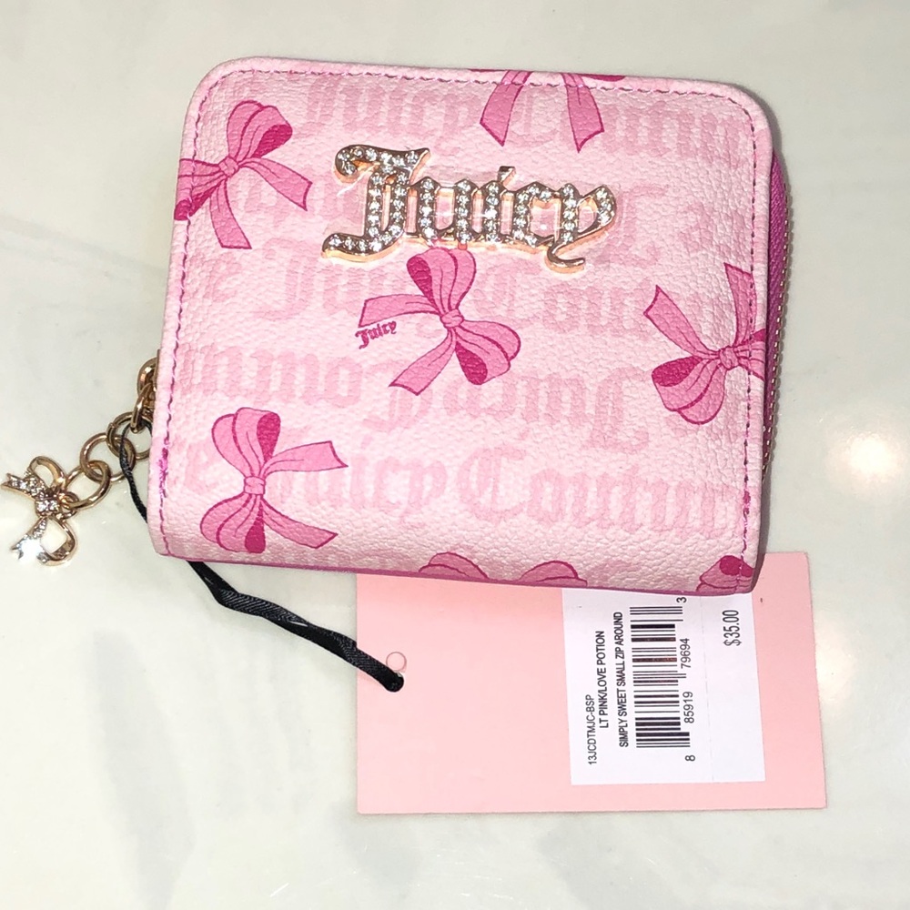 Juicy Couture Light Pink Love Potion Simply Sweet Small ZA Bifold Wallet NWT - Picture 3 of 16